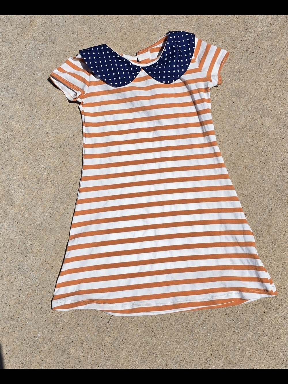 Persnickety Nwt Dress with Navy Polka Dot Collar